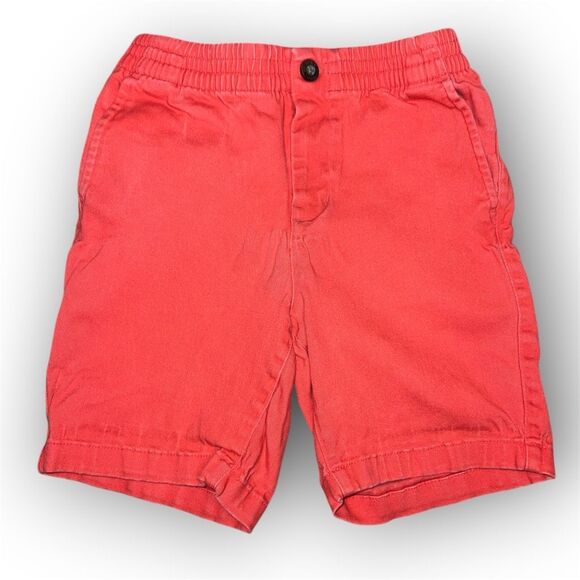 Janie and Jack, Island Punch The Twill Pull-On Cotton Blend Short, Coral, Boys 7 - Picture 1 of 12